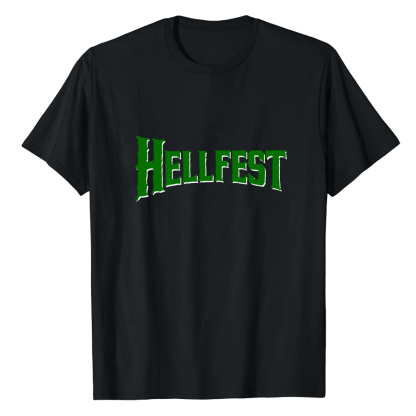 T-shirt Texte Uniquement 'Hellfest' Costume Ver.B