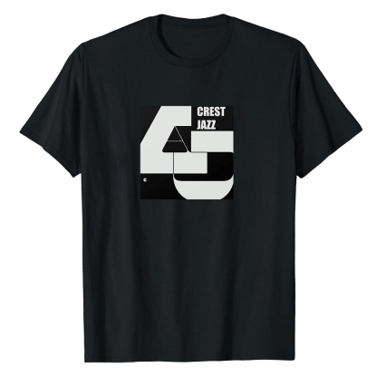 T-shirt Blanc et Noir 'Crest Jazz' Costume Ver.A
