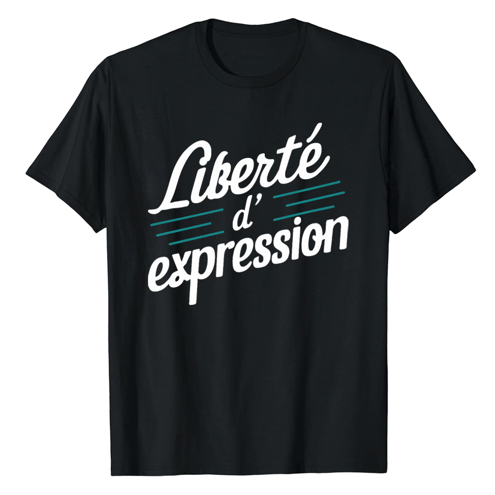 T-shirt Texte 'Liberté d'Expression' Costume Ver.2