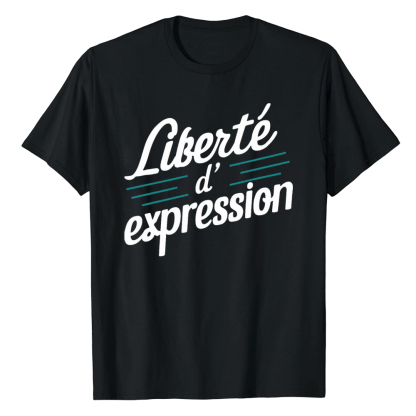 T-shirt Texte 'Liberté d'Expression' Costume Ver.2