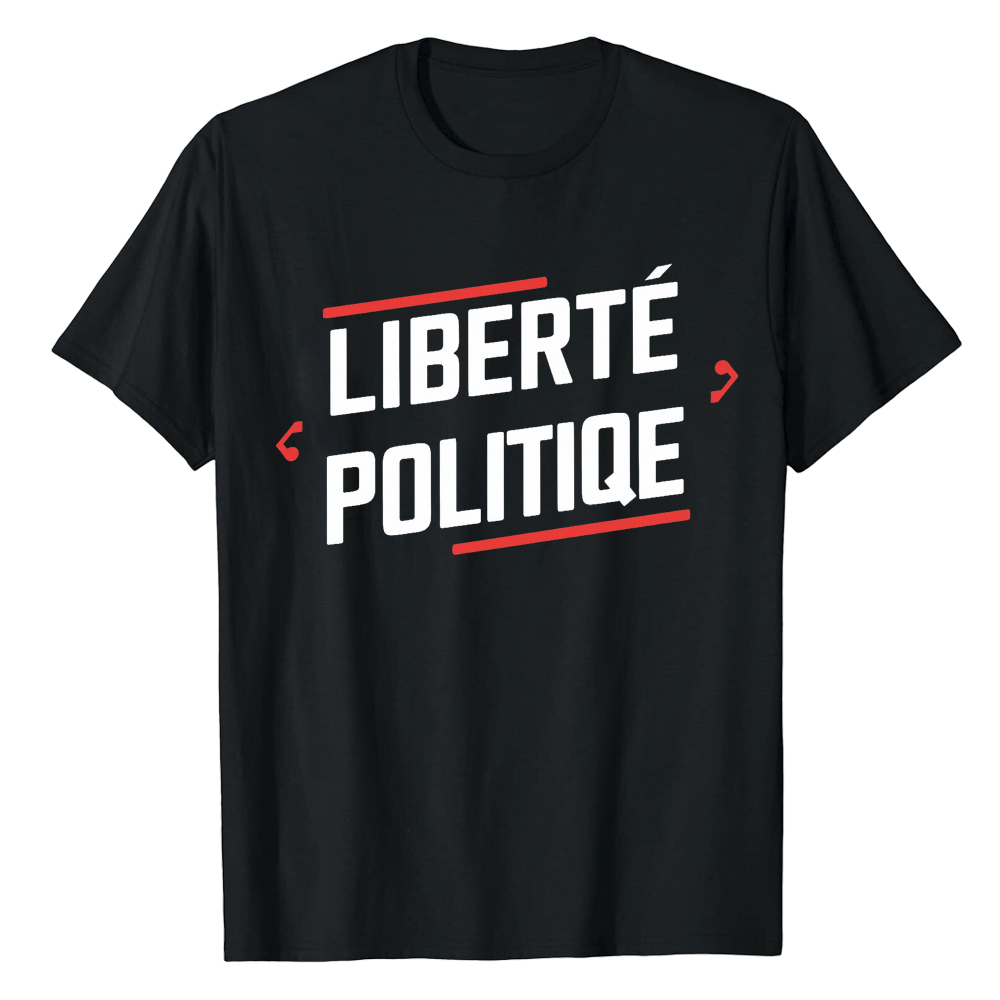 T-shirt Texte 'Liberté Politique' Costume Ver.2