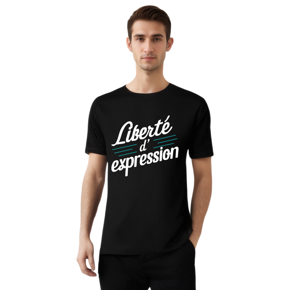 T-shirt Texte 'Liberté d'Expression' Costume Ver.2