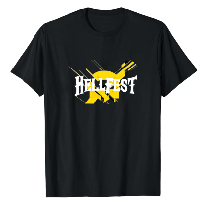 T-shirt Texte Uniquement 'Hellfest' Costume Ver.C