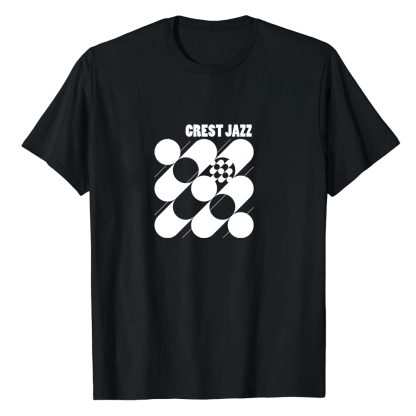 T-shirt Blanc et Noir 'Crest Jazz' Costume Ver.B