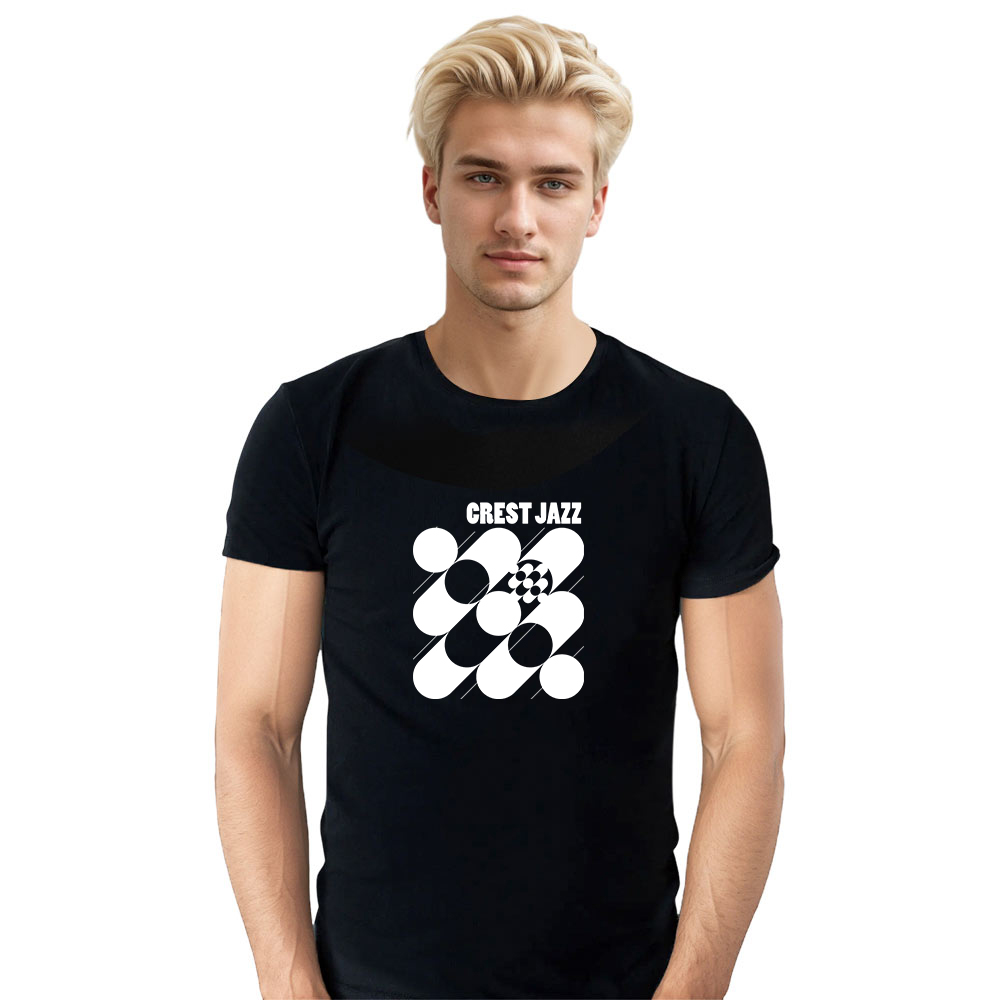T-shirt Blanc et Noir 'Crest Jazz' Costume Ver.B