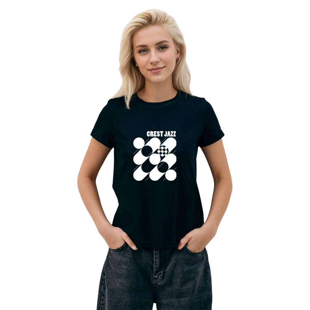 T-shirt Blanc et Noir 'Crest Jazz' Costume Ver.B
