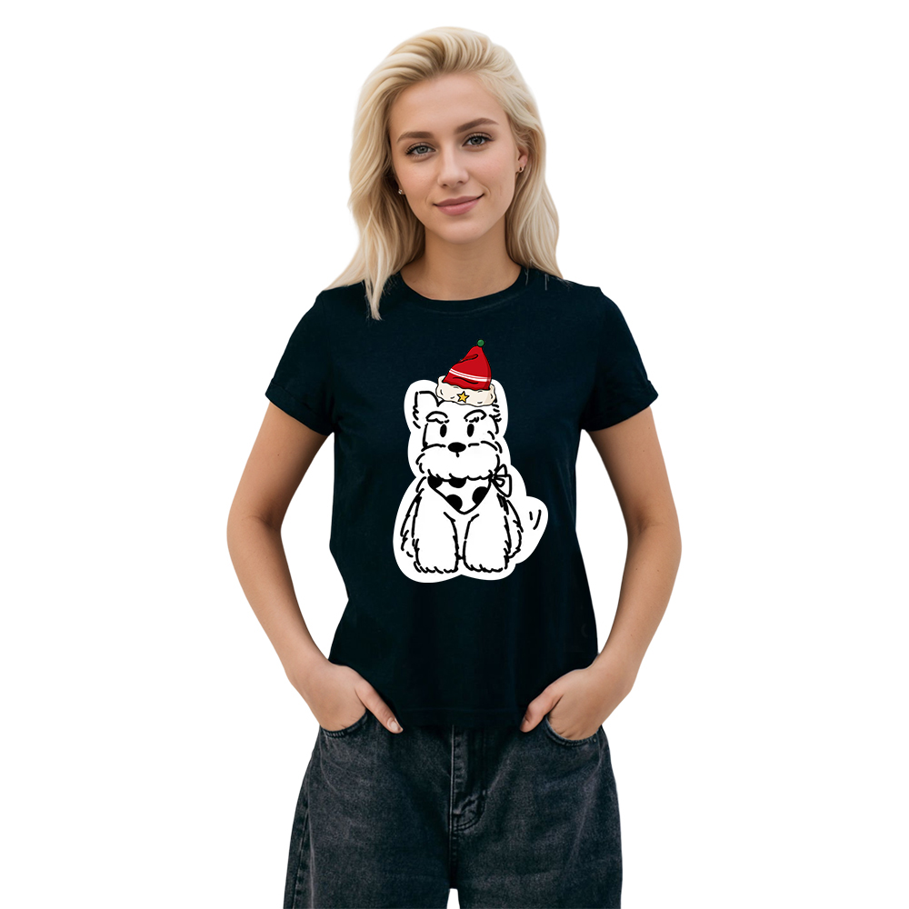 T-shirt Chenery avec un Bonnet de Noël pour Noël 