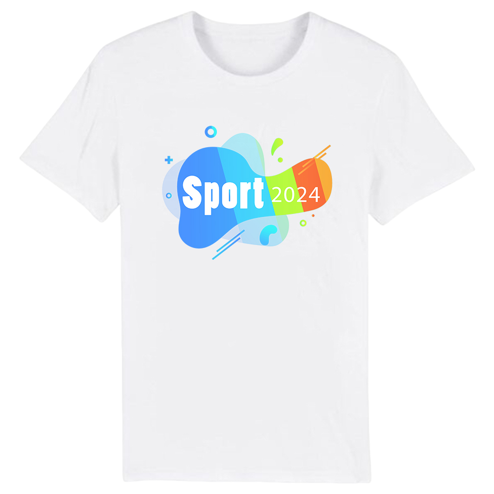 T-shirt Blanc et Noir 'Sport 2024' Ver.6