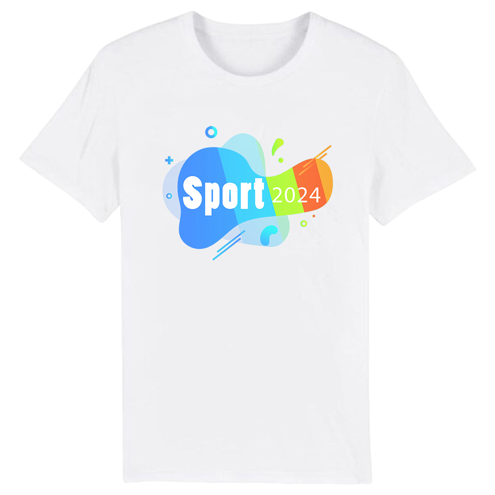 T-shirt Blanc et Noir 'Sport 2024' Ver.6