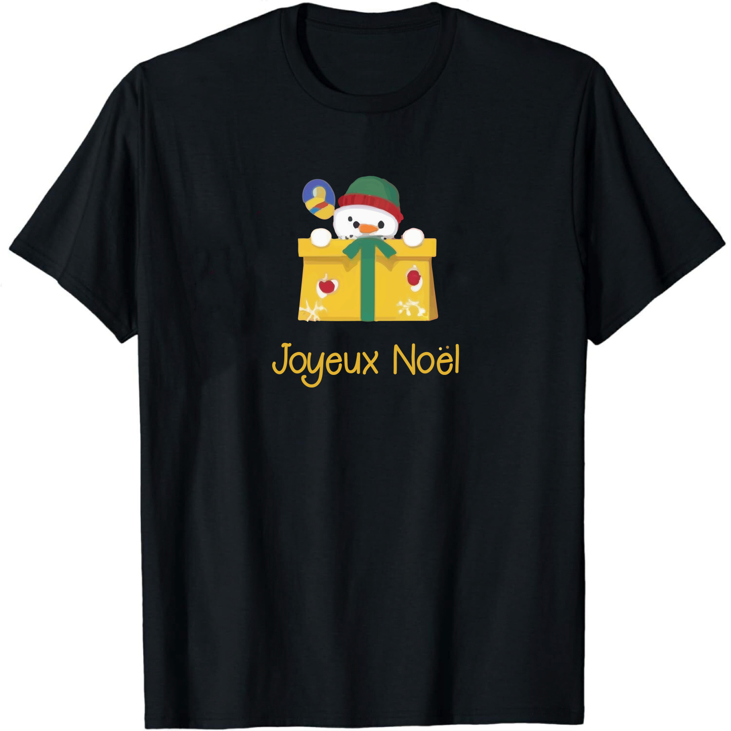 T-shirt Mignon Bonhomme de Neige Pour Noël Ver.3