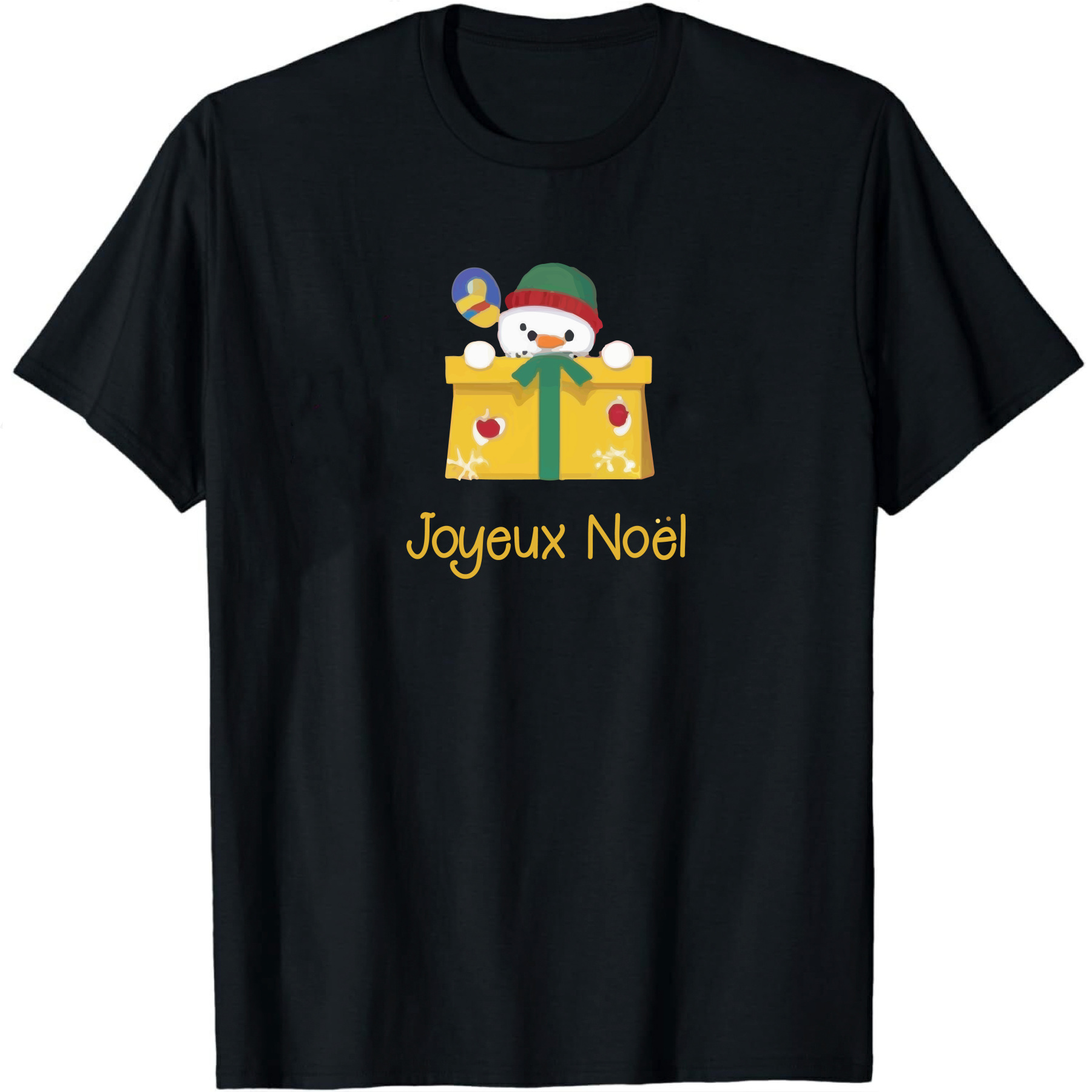 T-shirt Mignon Bonhomme de Neige Pour Noël Ver.3