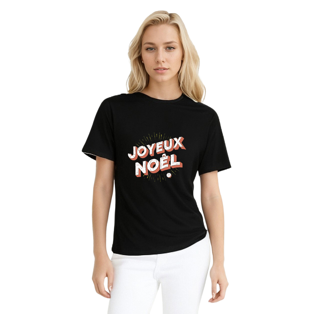T-shirt Texte 'Joyeux Noël' Pour Noël Ver.7