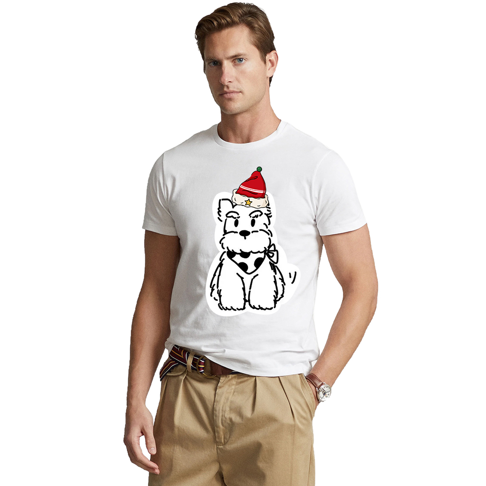 T-shirt Chenery avec un Bonnet de Noël pour Noël 