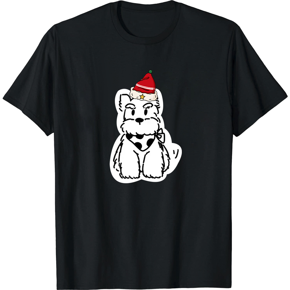 T-shirt Chenery avec un Bonnet de Noël pour Noël 