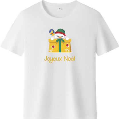 T-shirt Mignon Bonhomme de Neige Pour Noël Ver.3