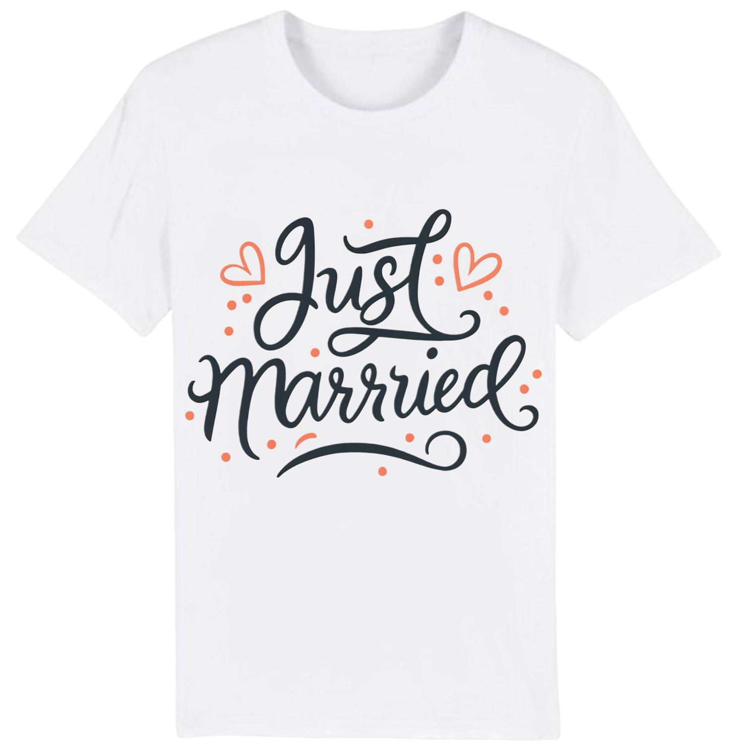 T-shirt Adulte Texte 'Just Married' Costume