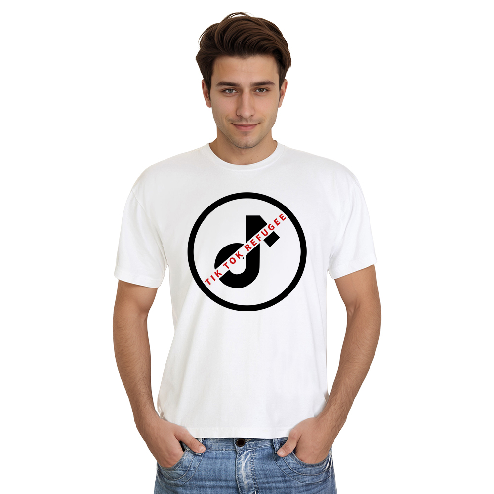 T-shirt Texte 'Tik Tok Refugee' Ver.3