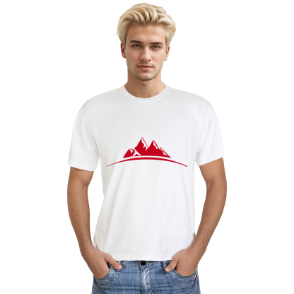 T-shirt Adulte Montagne Rouge Costume