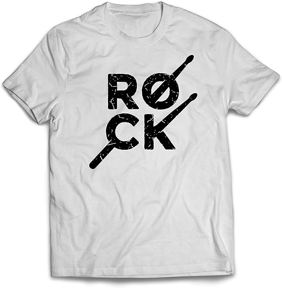 T-shirt Baguettes de Batterie Rock, Musique Rock des Années 80