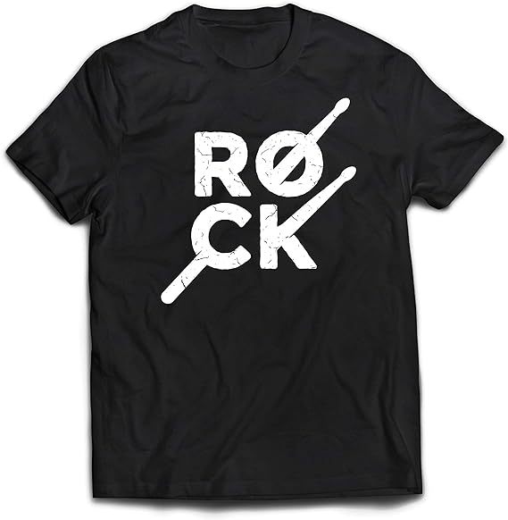 T-shirt Baguettes de Batterie Rock, Musique Rock des Années 80