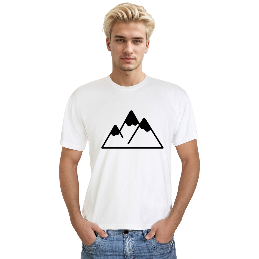 T-shirt Adulte Ligne de Montagne Simple Costume
