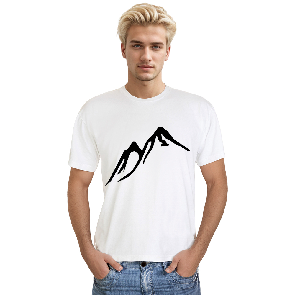 T-shirt Adulte Lignes de Montagnes Simples Costume Ver.B
