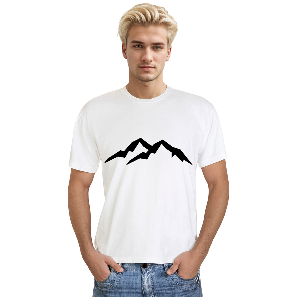 T-shirt Adulte Lignes de Montagnes Simples Costume