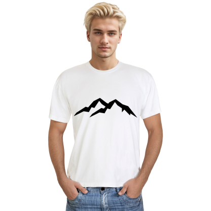 T-shirt Adulte Lignes de Montagnes Simples Costume