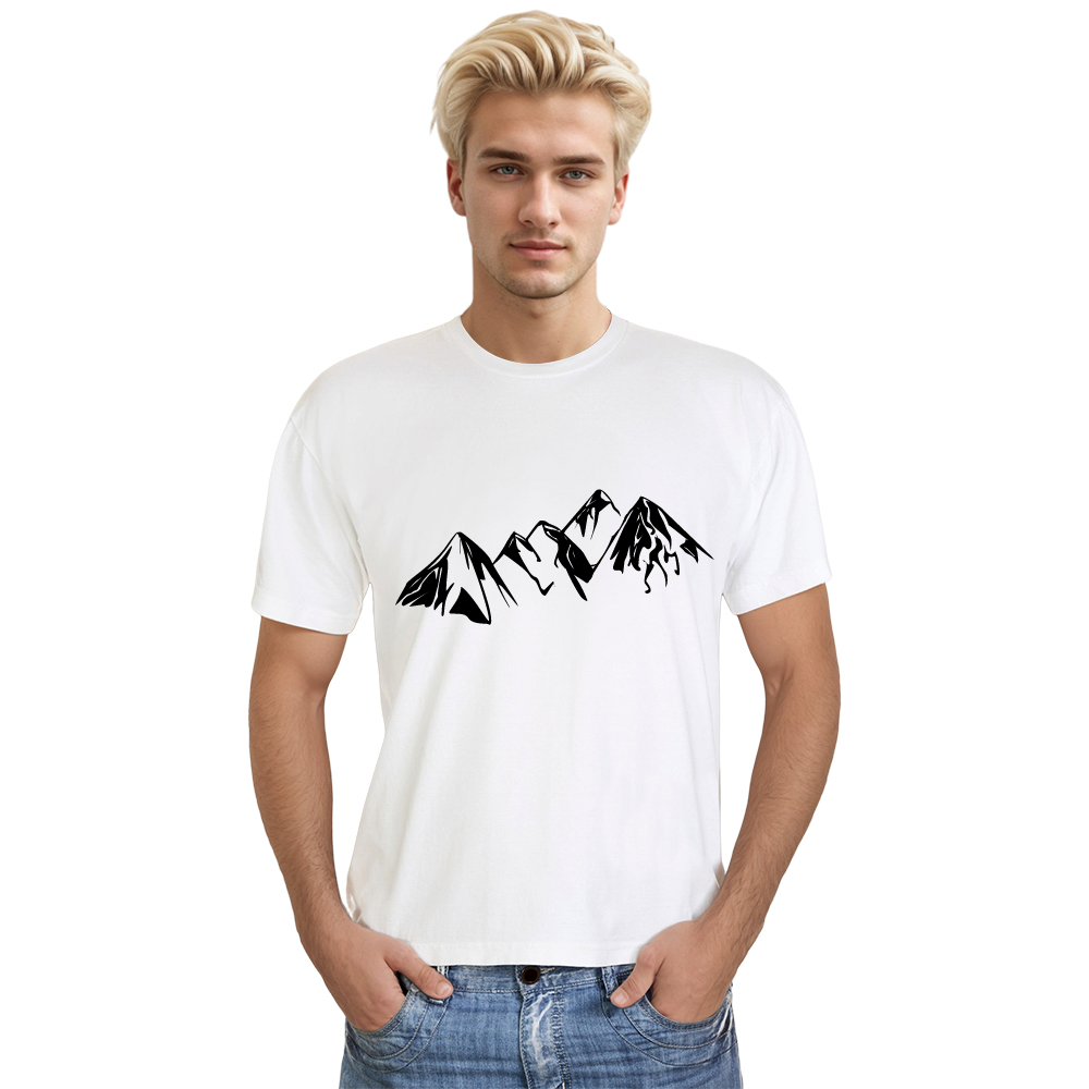 T-shirt Adulte Lignes de Montagnes Simples Costume Ver.C