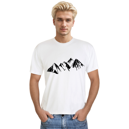 T-shirt Adulte Lignes de Montagnes Simples Costume Ver.C