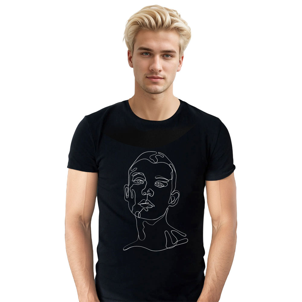 T-shirt Adulte Lignes Simples Homme Costume Ver.A