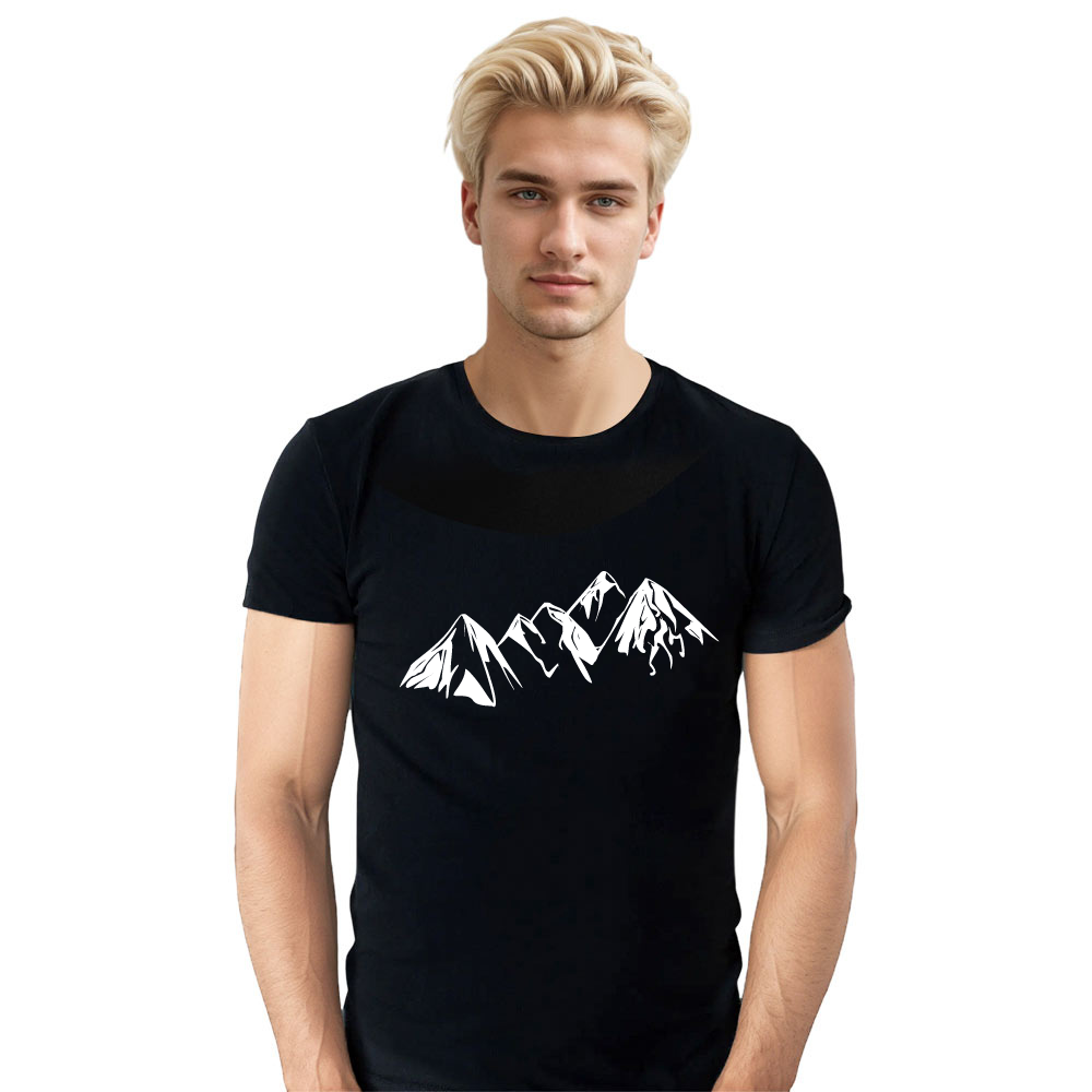 T-shirt Adulte Lignes de Montagnes Simples Costume Ver.C