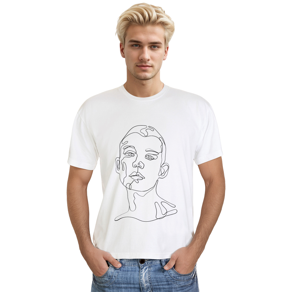 T-shirt Adulte Lignes Simples Homme Costume Ver.A