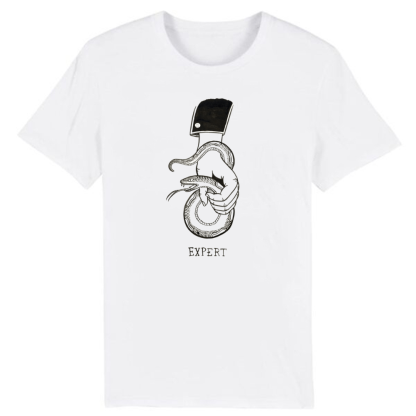 T-shirt Serpent Attrapé à La Main Dessin Original