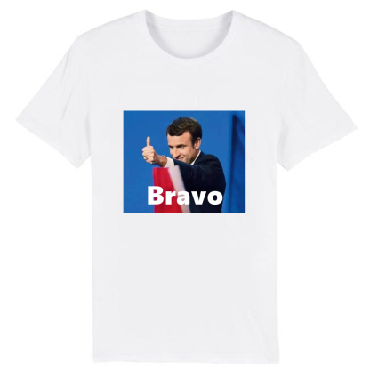 T-shirt Adulte Macron Drôle Meme 'Bravo' Costume