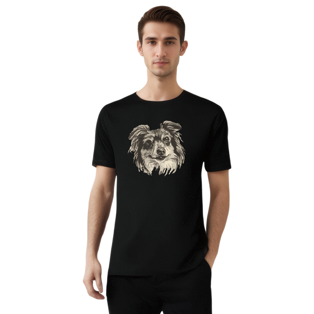 Animal Esquisse d'un Chiot Mignon T-shirt Ver.G