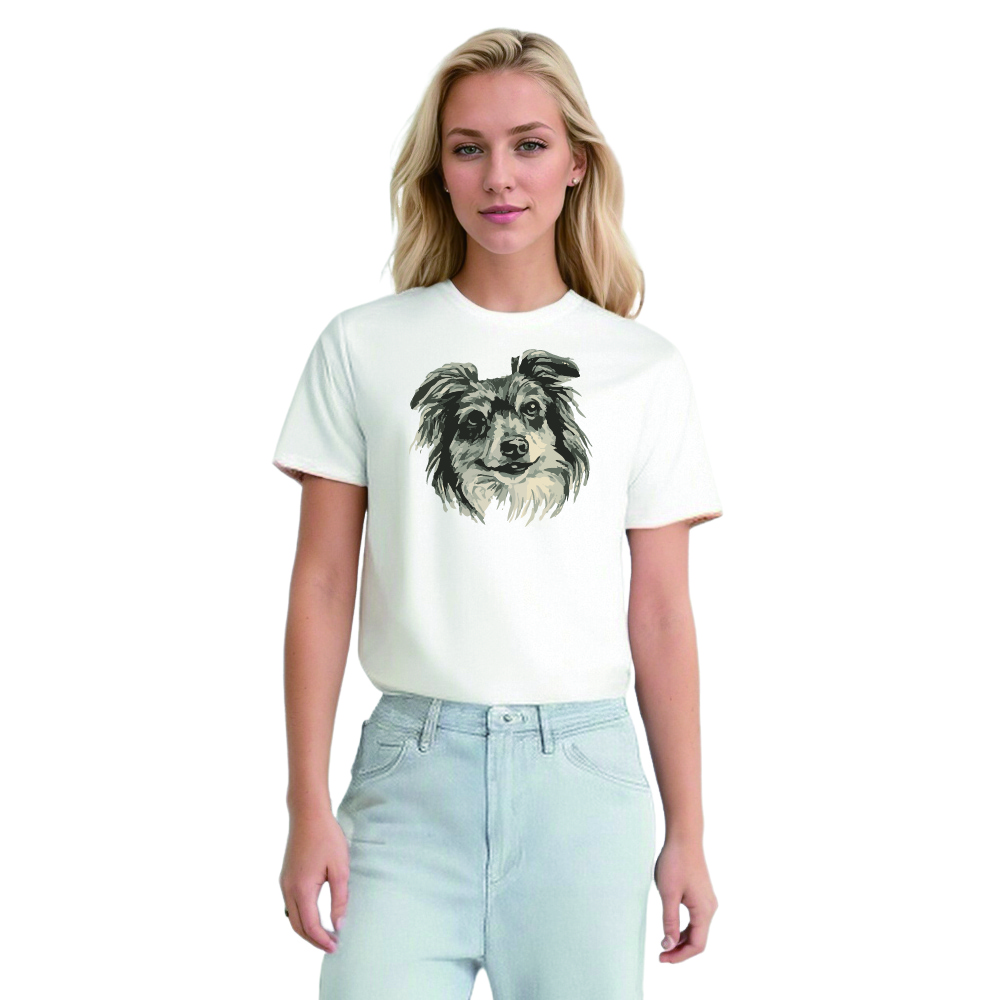 Animal Esquisse d'un Chiot Mignon T-shirt Ver.G