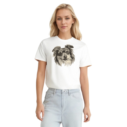 Animal Esquisse d'un Chiot Mignon T-shirt Ver.G