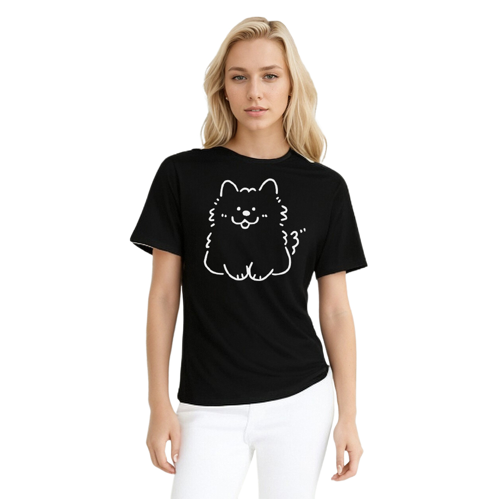 T-shirt Lignes Simples - Chaton