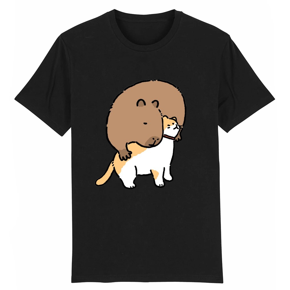 T-shirt Adulte Animal 'Capybara et Chat' Costume 