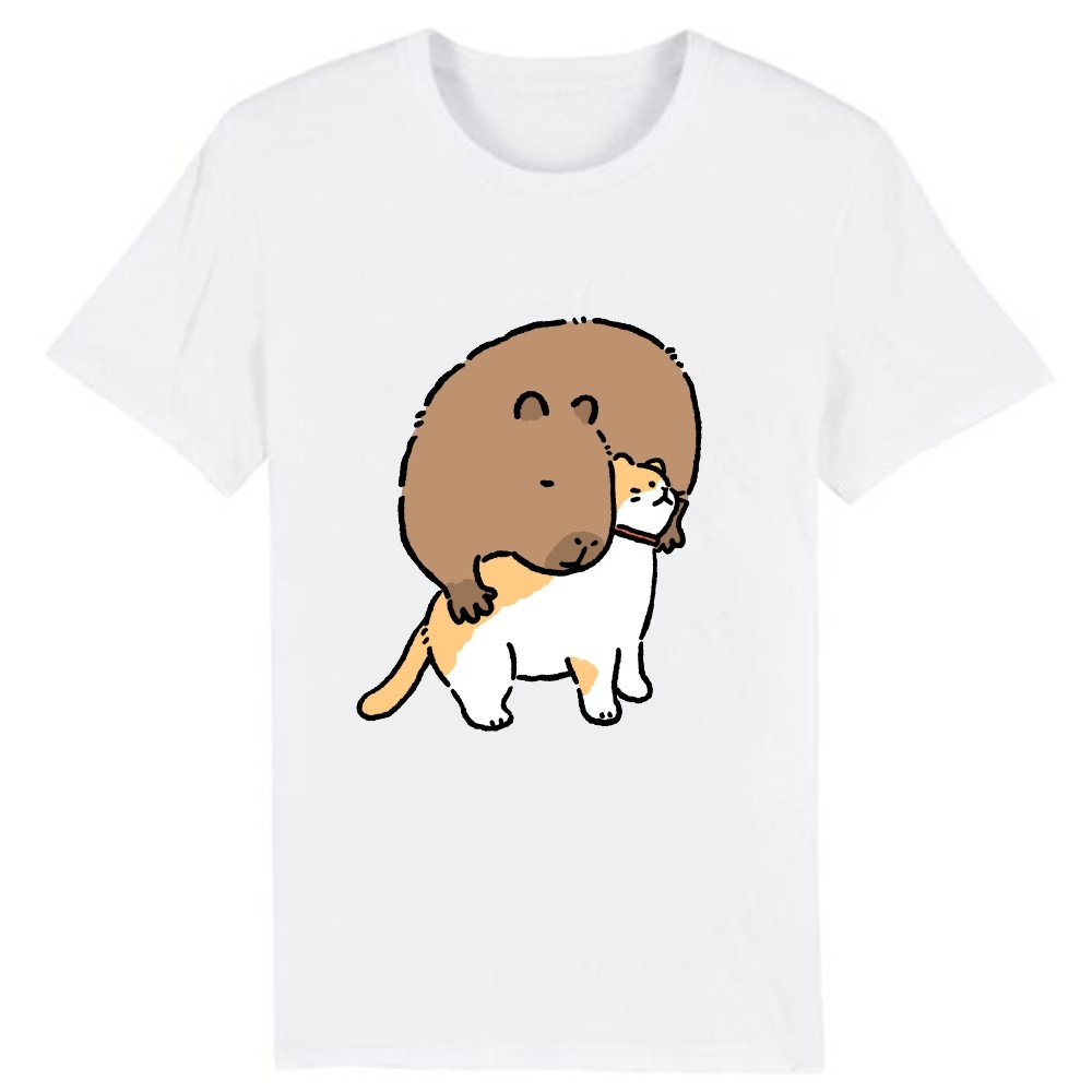 T-shirt Adulte Animal 'Capybara et Chat' Costume 
