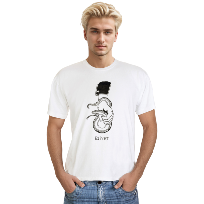 T-shirt Serpent Attrapé à La Main Dessin Original