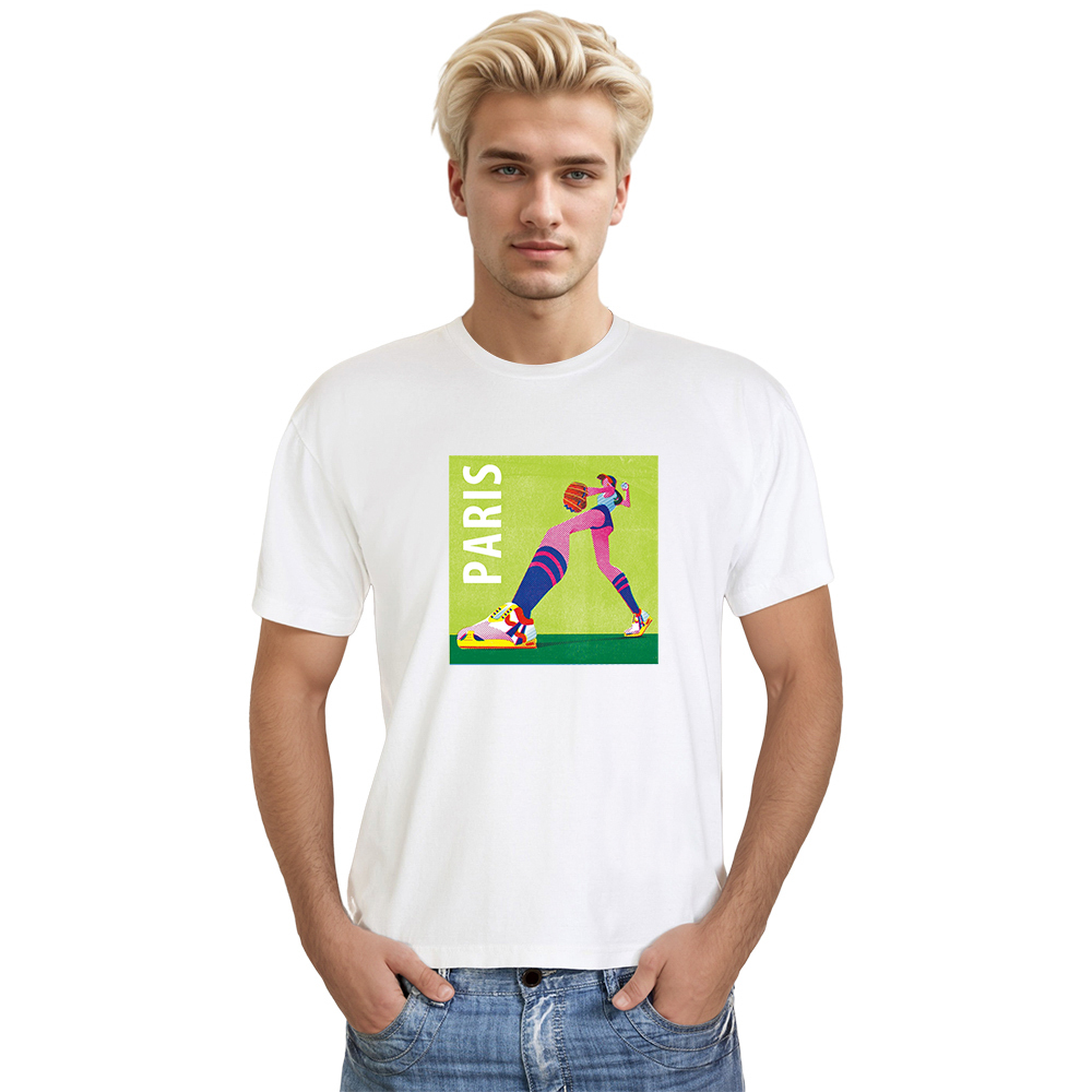 T-shirt Blanc et Noir 'Paris' Ver.H