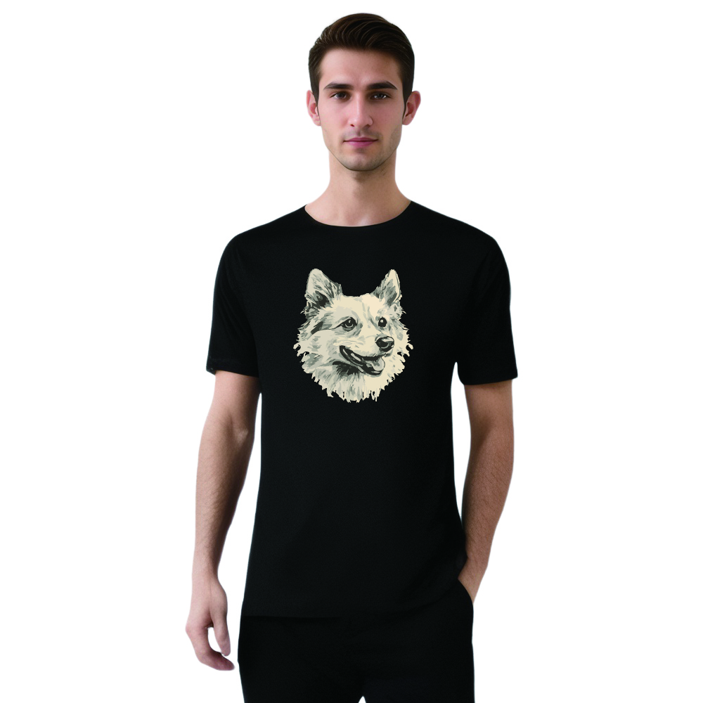 Animal Esquisse d'un Chiot Mignon T-shirt Ver.H