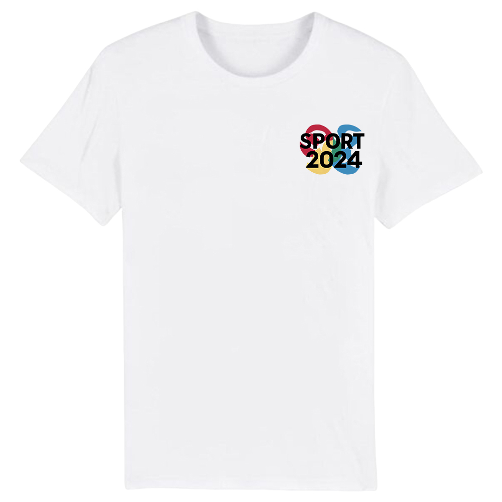 T-shirt Blanc et Noir 'Sport 2024' Ver.9