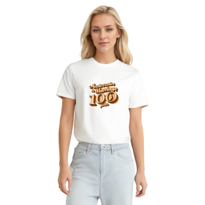 T-shirt 'Anniversaire de Mariage 100 Jours' Costume du Memorial Day Ver.5