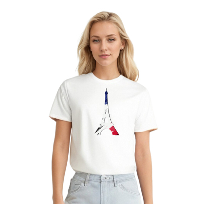 France Couleurs Bleu, Blanc et Rouge T-shirt Ver.9