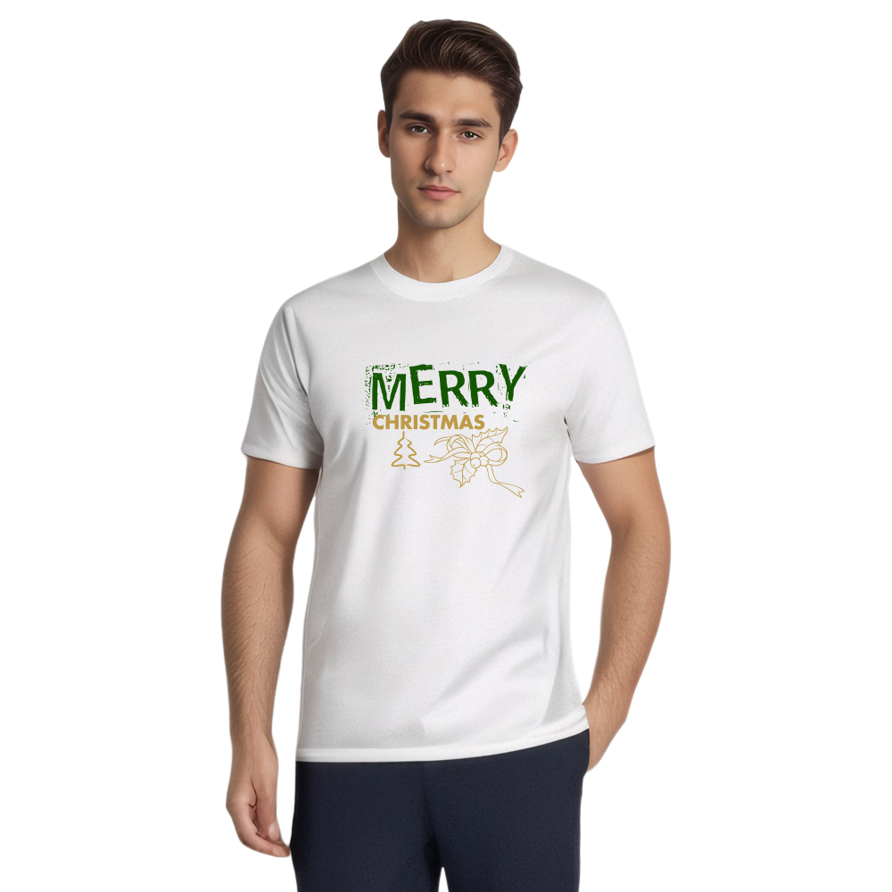 T-shirt Texte 'Merry Christmas' Pour Noël