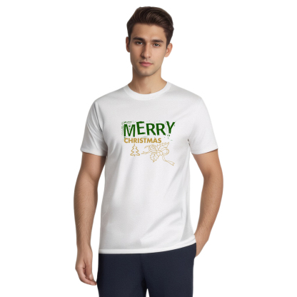 T-shirt Texte 'Merry Christmas' Pour Noël