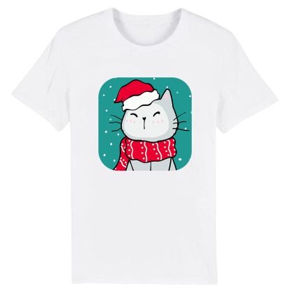 T-shirt Mignon Chaton de Noël